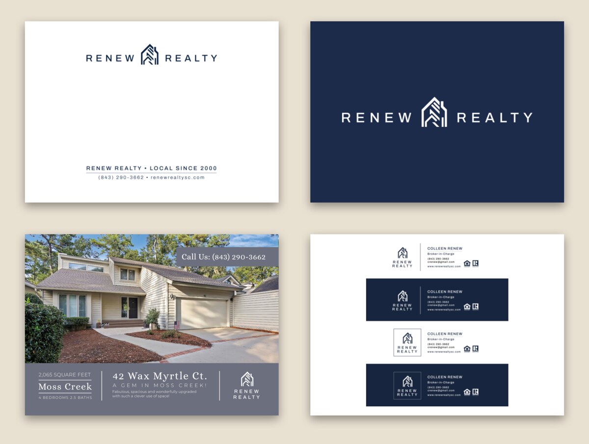 Renew Realty: brand identity system · website · print